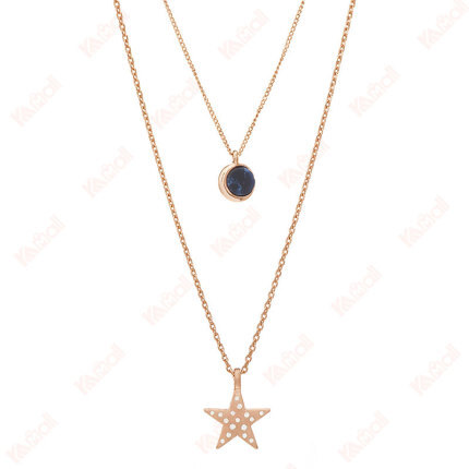sapphire necklace natural style star